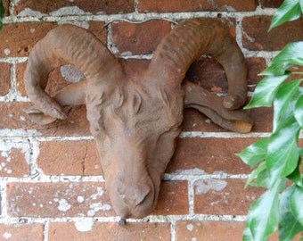 Rustic Cast Iron Rams Head