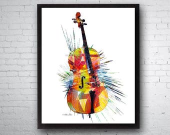 Cello, Cello Player, Musical Instruments, Cellist, Cello Art, Cello Music, Cello Print, String Instrument, String Bow, Orchestra Art, Band