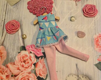 Blythe, Blythedoll, Blythedress, Blytheoutfit, Blythestyle, dress and leggings, blythe fashion, Licca dress