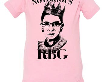 Notorious RBG One-piece Romper. Rbg Shirt. Notorious Rbg. Ruth Bader Ginsberg. Women's Rights. Feminist Kids clothes. Feminist baby clothes.