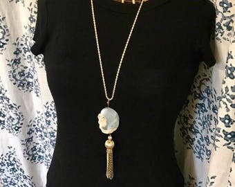 Stone Necklace with Tassel