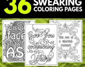 Profanity coloring | Etsy