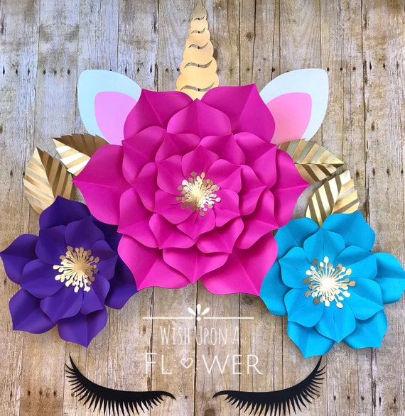 unicorn backdrop unicorn paper flower set unicorn wall