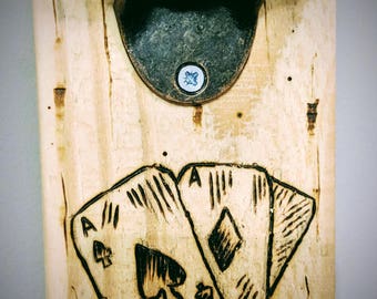 Wall Mounted Bottle Opener Sailor Jerry Tattoo Art Wooden Valentines Gift Wall Mounted Bottle Opener Sailor Jerry Tattoo Art Wooden Valentines Gift
