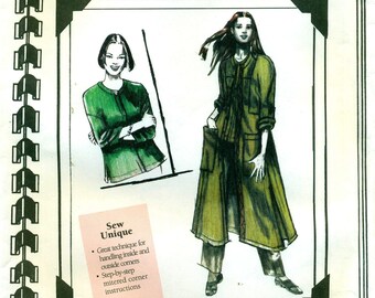 Cutting Line Designs 32242 PULLOVER TOP & DUSTER Multi-Sized "Heading For Adventure" Bust 30 - 48