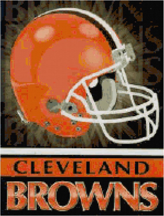 NFL Cleveland Browns Banner Counted Cross Stitch Pattern