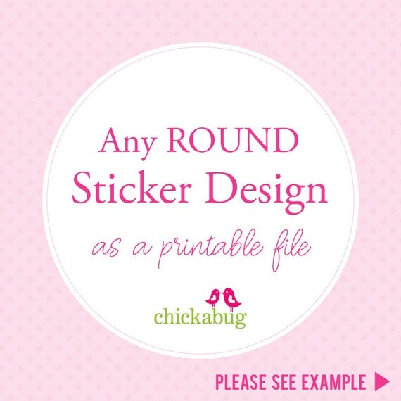 Any ROUND sticker design as a DIY printable PDF file - Compatible with Avery label 22807 Il_570xn