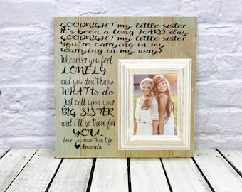 Maid of Honor gift, Sisters wedding gift, Matron of Honor gift, Bridesmaid gift, Personalized Picture Frame 16x16
