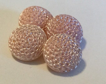 Pink glass button | Etsy