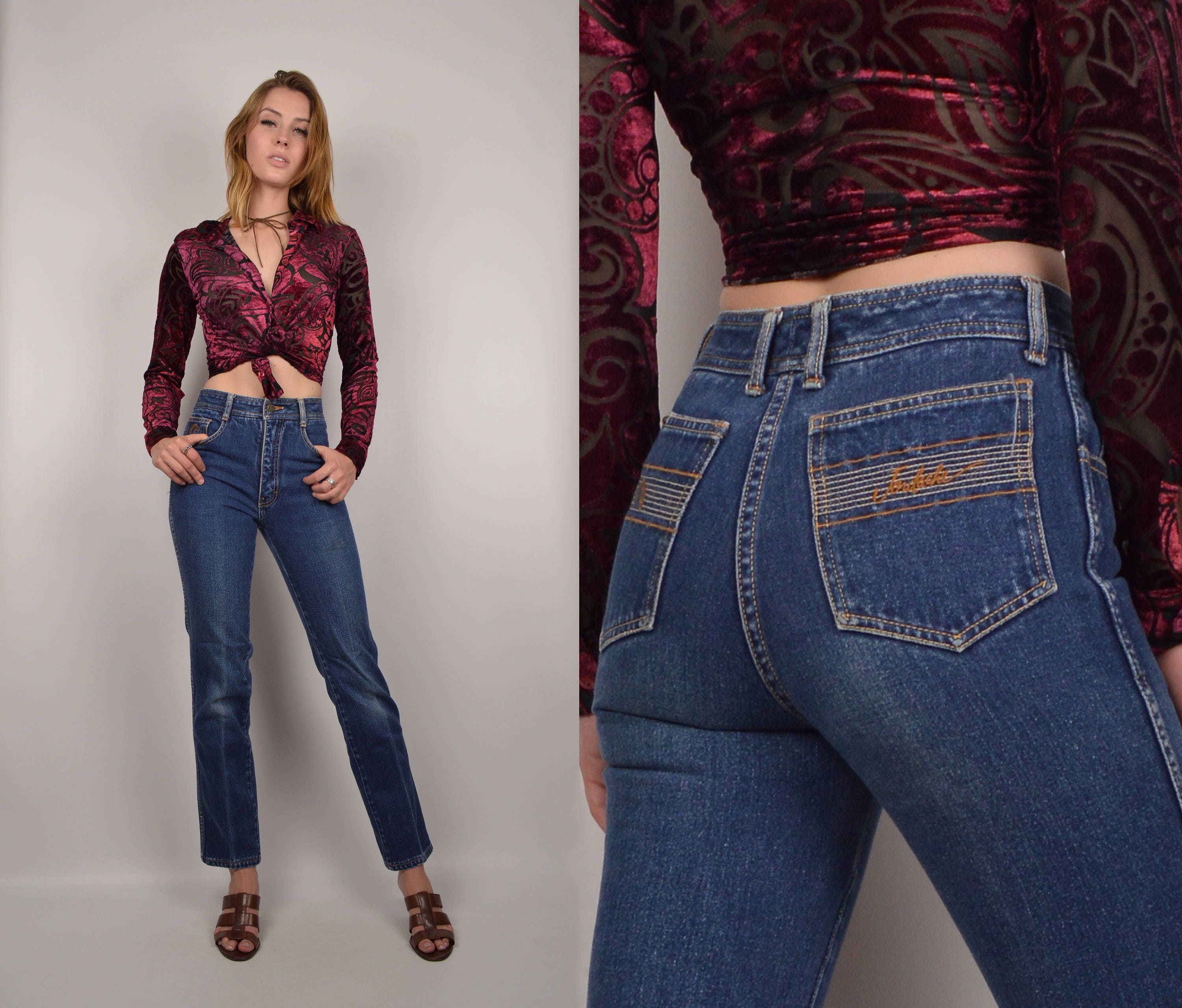 70 s Jordache  High Waist Skinny Jeans  XXS