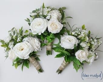 Boho Bridesmaid Bouquet Silk Flowers Wedding Boho Bridesmaid Bouquet Silk Flowers Wedding