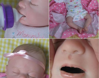 OPEN MOUTH reborn, Hold full pacifier,Faux formula bottle, ready to ship, reborn baby girl, reborn boy
