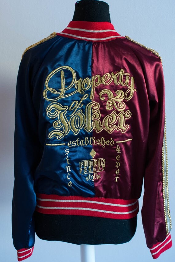 Harley Quinn Suicide Squad embroidered jacket cosplay custom