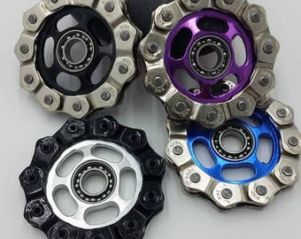 Bicycle Sprocket and Chain Fidget Spinner, Chain Fidget Spinner, Sprocket Spinner