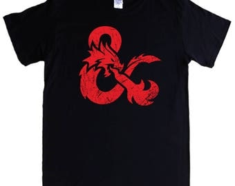 DUNGEONS & DRAGONS LOGO T-shirt S - 5XL rpg role playing game - Screen printed not transfer