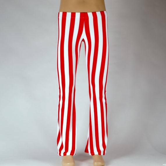 red and white striped baby pants