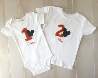 Mickey Mouse Birthday Shirt, Mickey Mouse Birthday Outfit, Mickey Mouse Shirt, Mickey Mouse Shirt, Personalized Mickey Outfit, Bow Tie Shirt