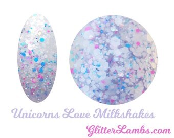 Unicorns Love Milkshakes Nail Polish-Unicorn Nail Polish-Handmade Nail Polish-Unicorn Nail Polishes-Custom Unicorn Nail Polish