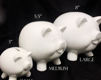 Blank Piggy Bank - Arts and crafts projects, Children's gifts, Pig to paint, Ceramic bank, Gift for Kids, Wholesale Craft Supplies, Jumbo