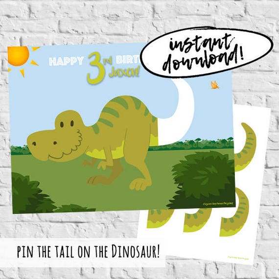 pin the tail on the dinosaur printable