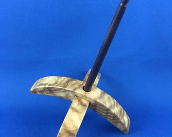 Medium Figured Olivewood Turkish Drop Spindle
