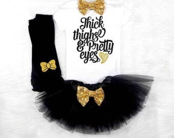 thick thighs and pretty eyes baby girl clothes baby girl outfit baby girl clothes hipster baby girl clothes summer baby girl outfit set