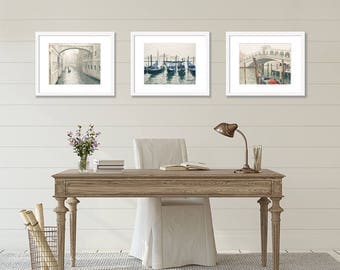 SALE, Venice Prints, Venice Italy Photography, Set of 3 Prints, Fine Art Prints, Travel Decor, Europe Wall Art, Cream, Neutral, Home Decor