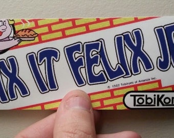 Fix it Felix Jr. arcade marquee sticker. (Buy any 3 of my stickers, GET ONE FREE!)