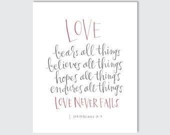 never love calligraphy fails bible Etsy Hand lettered