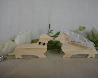 Dachshund Wedding Cake Topper.