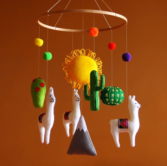 Baby mobile nursery mobile baby Llama mobile Llama nursery