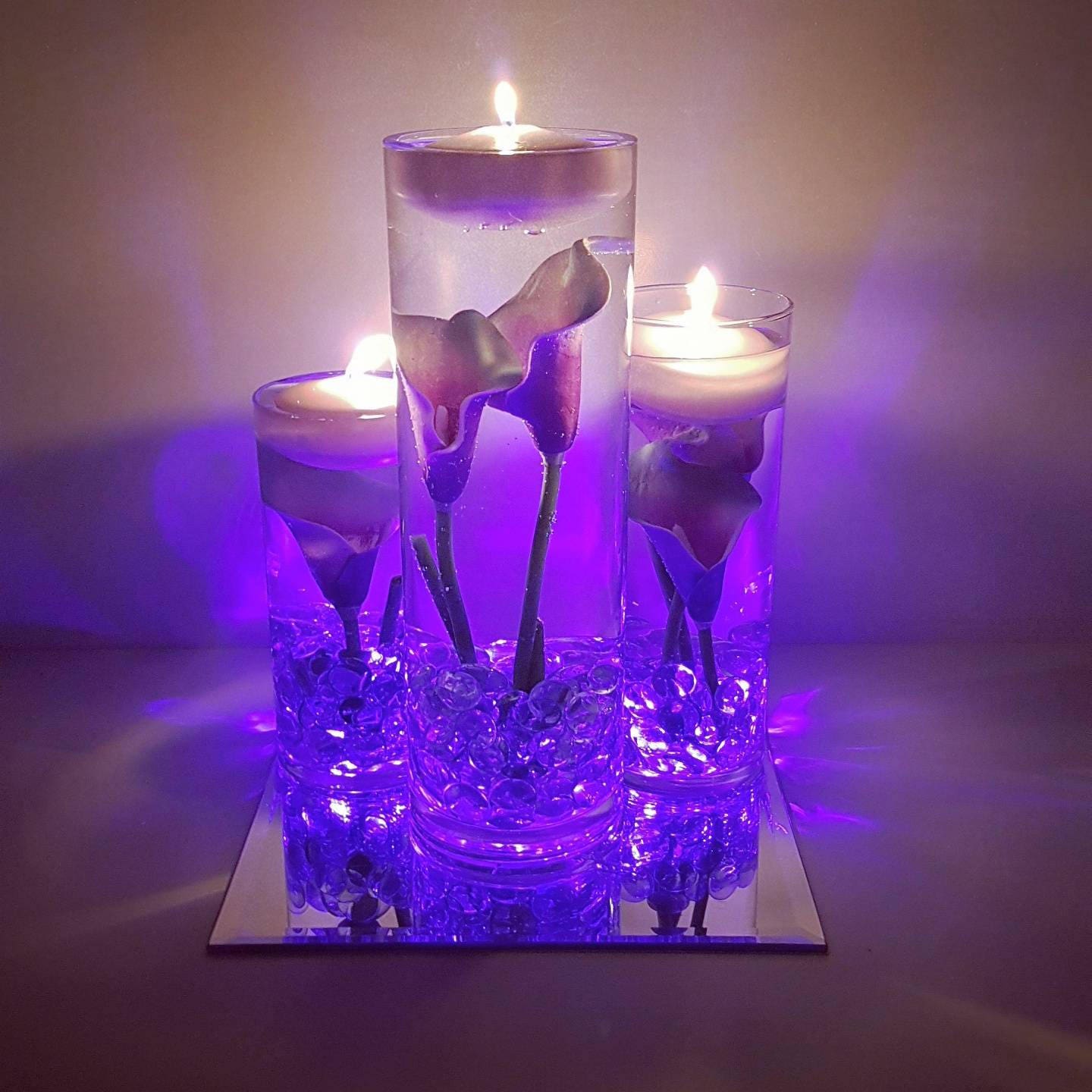 Wedding Centerpiece Floating Candle Centerpiece Calla Lilly 