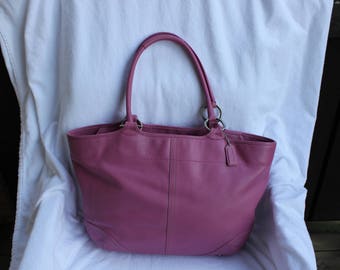 Rare Vintage Coach Pink Large Tote Style 5167
