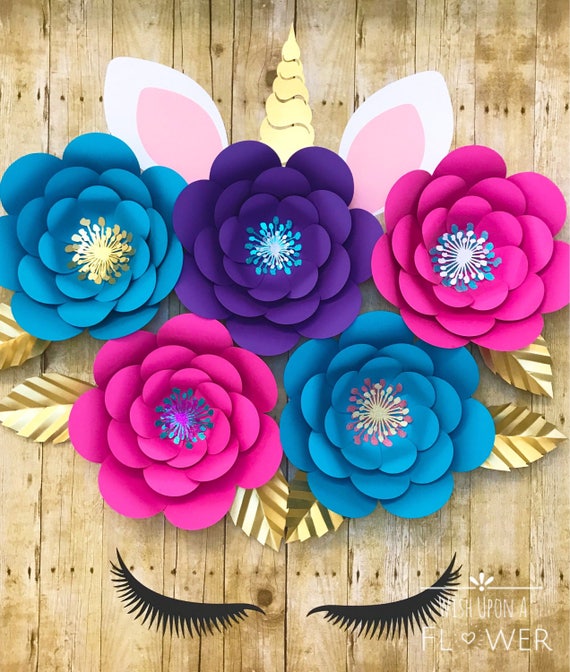 unicorn backdrop unicorn paper flower set unicorn wall