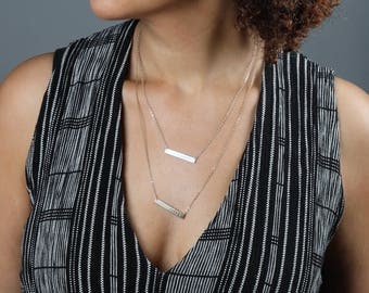 Personalized Bar Necklace, Custom Jewellery, Simple Bar Necklace, Handmade Bar, Personalized Jewelry, Bridesmaids Gift, Thin Necklace Bar