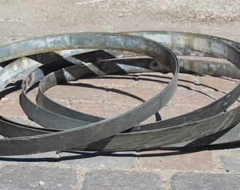 Reclaimed Wine Barrel Hoops/ Wine Barrel hoops/ Barrel Rings/ Wine barrels/ Barrel Art/ Metal rings/ Metal Hoops