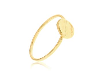Signet Ring, Women's Signet Ring, Dainty Gold Ring, Gold Band Ring, Casual Ring, Everyday Ring, Gold Plated Jewelry, Birthday Gifts For Her