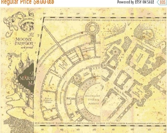 Counted Cross Stitch Pattern point de croix korss - first portion marauder's map part Harry Potter - 26.64" x 20.50" - L1334
