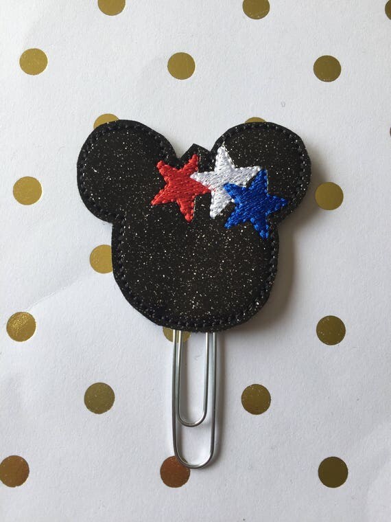 Glitter mouse with stars planner Clip/Bookmark. Character Planner Clip. Mouse Planner Clip. Star Planner Clip. Glitter Planner clip