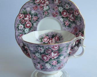 Royal Albert GAY DAY from the Garden Party Series Bone China Tea Cup and Saucer