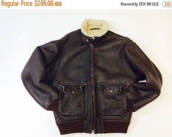 Vintage Shearling coat 70s shearling coat mens shearling bomber coat mens 40 shearling coat mens leathe bomber coat mens shearling coat 40