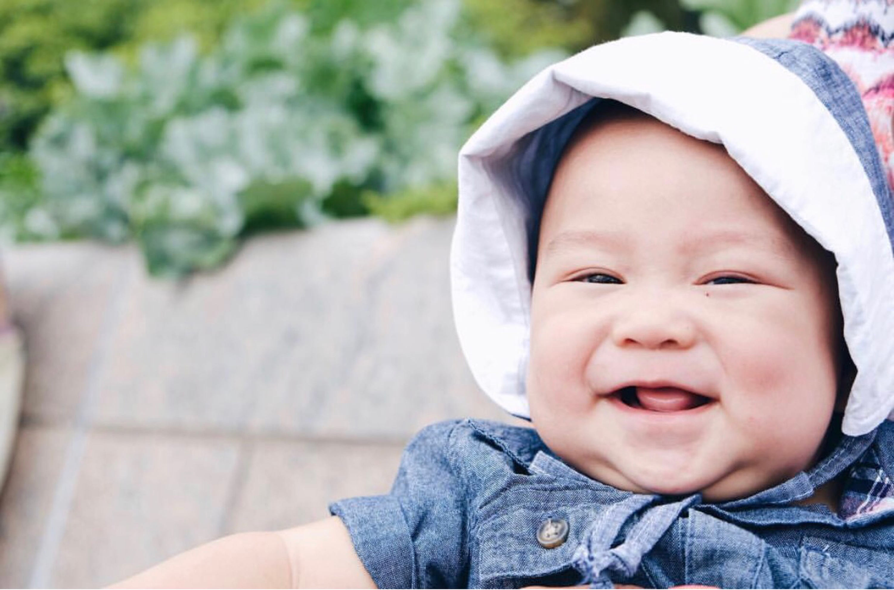 baby boy bonnet // baby sun bonnet // reversible bonnet