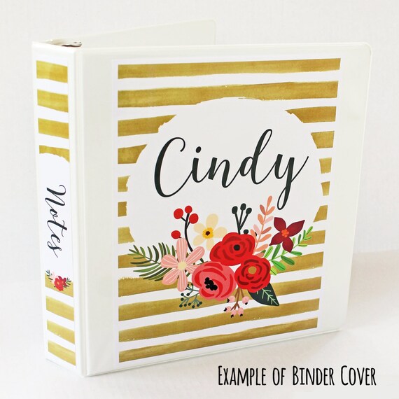 Printable Binder Cover Set Our Wedding Front and Back