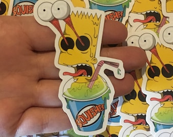 The Simpsons Sticker ((Bart Squishee))