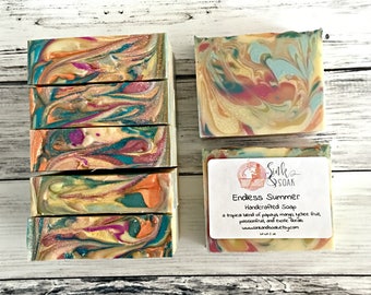 Tropical Soap - Homemade Soap - Mango Papaya Passionfruit Artisan Soap - Summer Outdoors Soap - Handcrafted Soap Bar - Scented Soap - Floral