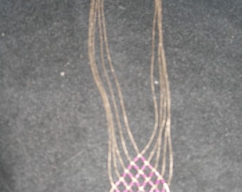Multi Strand Sterling Necklace(704)