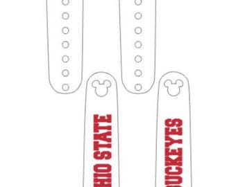 IMPROVED 2.0 Magic Band Decals, OSU, Buckeyes, Ohio State, monogrammed, personalized band