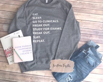 Clinical Sweatshirt, Nursing Student, Xray Student, Med Student
