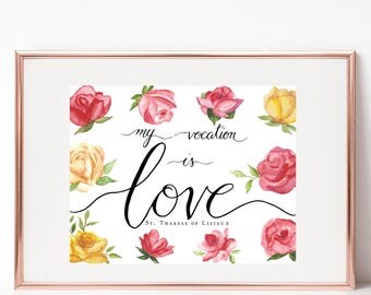 11 x 14 My Vocation is Love
