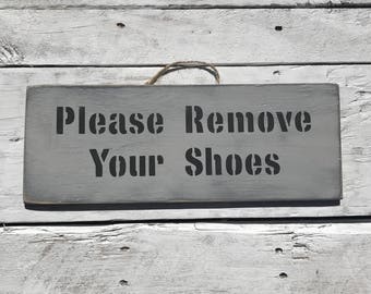 Take shoes off sign | Etsy